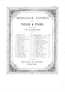Шесть пьес для скрипки и фортепиано, Op.85: No.3 Каватина – партитура, сольная партия by Иоахим Рафф