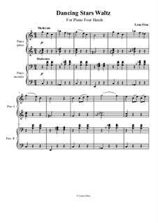 Танцующие звёзды - вальс: Для фортепиано в 4 руки by Lena Orsa