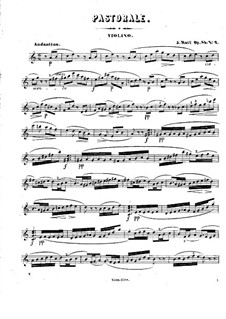Шесть пьес для скрипки и фортепиано, Op.85: No.2 Пастораль – сольная партия by Иоахим Рафф