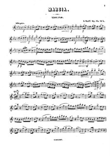 Шесть пьес для скрипки и фортепиано, Op.85: No.1 Марш – сольная партия by Иоахим Рафф