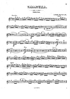 Шесть пьес для скрипки и фортепиано, Op.85: No.6 Тарантелла – сольная партия by Иоахим Рафф