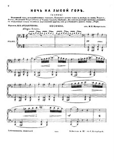 Ночь на лысой горе: Версия для фортепиано в четыре руки by Модест Мусоргский