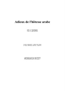 Adieux de l’hôtesse arabe: A minor by Жорж Бизе