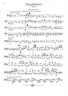 Попурри на темы из оперы 'Тангейзер' Вагнера для флейты, скрипки, виолончели и фортепиано: Партия виолончели by Ричард Хофман