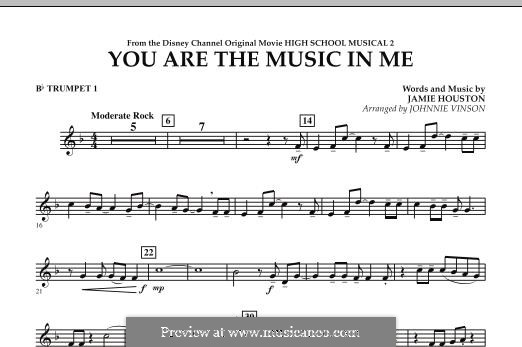 You are the Music in Me (High School Musical 2): Bb Trumpet 1 part by Jamie Houston