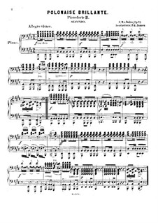 Блестящий полонез, J.268 Op.72: Для двух фортепиано в восемь рук – партия второго фортепиано by Карл Мария фон Вебер