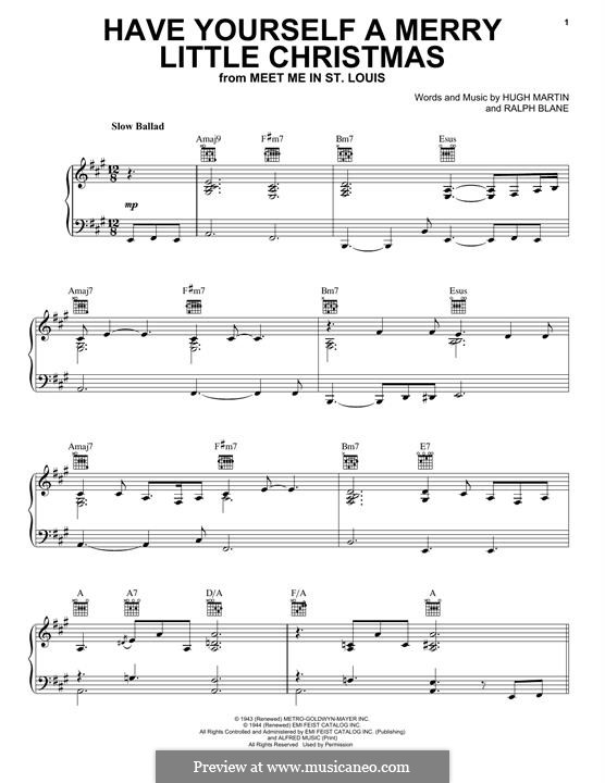 Vocal version: Для голоса и фортепиано (или гитары) by Hugh Martin, Ralph Blane