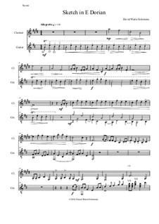 Sketch in E Dorian: Для кларнета и гитары by Дэвид Соломонс