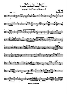 No.39 Ария 'Сжалься надо мною': For viola and keyboard by Иоганн Себастьян Бах