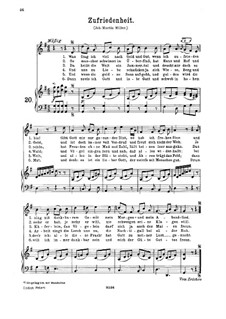 Zufriedenheit, K.349: For high or medium voice and piano by Вольфганг Амадей Моцарт