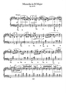 Мазурки, Op.63: No.1 in B Major by Фредерик Шопен