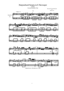 Harpsichord (or Piano) Sonata in E flat major: Harpsichord (or Piano) Sonata in E flat major, CSPla2 by Джованни Бенедетто Платти