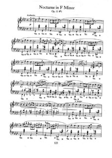 Ноктюрны, Op.55: No.1 in F Minor by Фредерик Шопен
