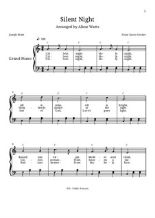 Piano version: Для одного исполнителя by Франц Ксавьер Грубер