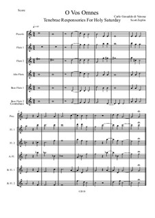 O Vos Omnes: For flutes by Карло Джезуальдо
