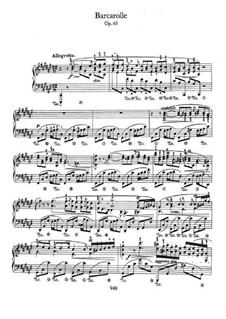 Баркарола фа-диез мажор, Op.60: Для фортепиано by Фредерик Шопен