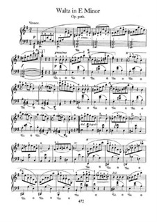 Вальс ми минор, B.56 KK IV1/15: Для фортепиано by Фредерик Шопен