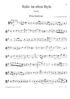 Сюита в старинном стиле, Op.6a: Партия альта by Georg Karl Friedrich Theodor Hoth