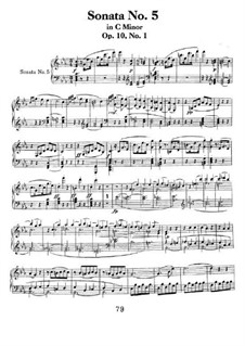Соната для фортепиано No.5, Op.10 No.1: Для одного исполнителя by Людвиг ван Бетховен
