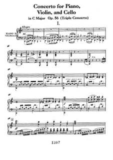 Концерт для скрипки, виолончели и фортепиано с оркестром, Op.56: Version for violin, cello and two pianos four hands by Людвиг ван Бетховен