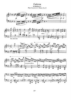 Каденция к Концерту для фортепиано с оркестром до минор Бетховена: Для одного исполнителя by Иоганнес Брамс