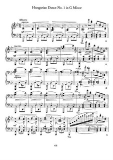 Танец No.1 соль минор: Для фортепиано by Иоганнес Брамс