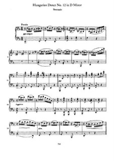 Танец No.12 ре минор: Первая и вторая партии by Иоганнес Брамс