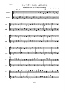 God, Rest Ye Merry Gentlemen: For two mandolins by Unknown (works before 1850)