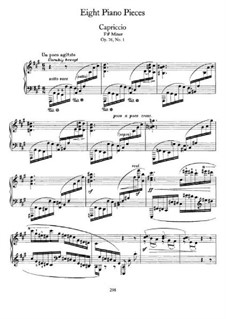 Восемь пьес, Op.76: No.1 Cappriccio in F Sharp Minor by Иоганнес Брамс