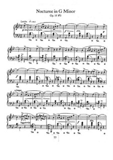 Ноктюрны, Op.15: No.3 in G Minor by Фредерик Шопен