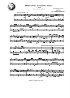 Harpsichord (or Piano) Sonatas, Op.1: Sonata No.3 in F major, CSPla6 by Джованни Бенедетто Платти