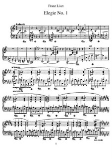 Элегия No.1, S.196: Для фортепиано by Франц Лист