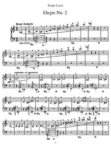 Элегия No.2, S.197: Для фортепиано by Франц Лист