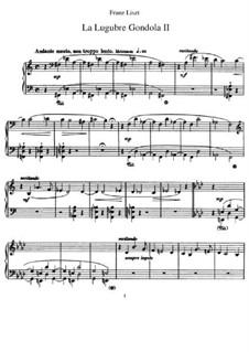 Траурная гондола II, S.200/2: Для фортепиано by Франц Лист