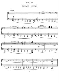 Preludio funebre: Для фортепиано by Франц Лист