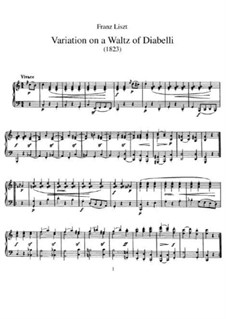 Вариация на вальс Диабелли, S.147: Для фортепиано by Франц Лист