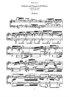 Шесть прелюдий и фуг, BWV 543-548: No.6. Version for piano, S.462 by Иоганн Себастьян Бах