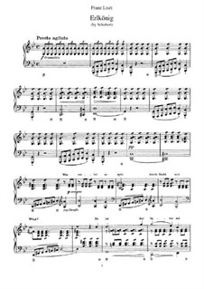 Лесной царь, D.328 Op.1: Аранжировка для фортепиано, S.558 No.4 by Франц Шуберт