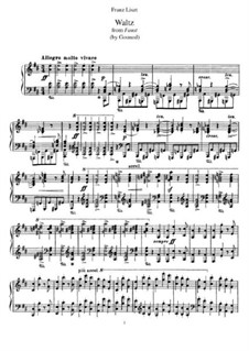 Транскрипция на тему вальса из оперы 'Фауст' Гуно, S.407: Для фортепиано by Франц Лист