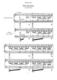 Транскрипции на темы песен Шуберта, S.562: No.3 The Stars by Франц Лист
