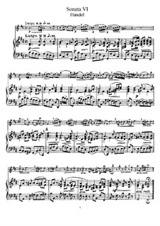 Соната для флейты и клавесина си минор, HWV 367b Op.1 No.9b: Партитура by Георг Фридрих Гендель