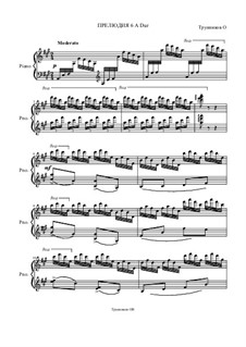 Двадцать четыре прелюдии для фортепиано: Прелюдия 6 A Dur by Олег Васильевич Трунников