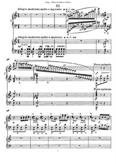 Концерт для фортепиано с оркестром ля минор, Op.16: Movement III. Version for Two Pianos Four Hands by Эдвард Григ