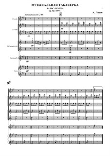 Музыкальная табакерка, Op.32: Для камерного оркестра – партитура by Анатолий Лядов