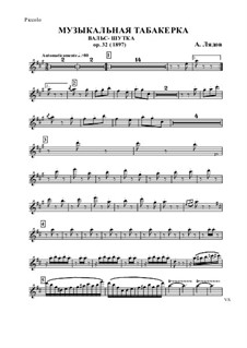 Музыкальная табакерка, Op.32: Для камерного оркестра – партии by Анатолий Лядов