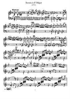 Соната для фортепиано No.44 фа мажор, Hob.XVI/29: Для одного исполнителя by Йозеф Гайдн