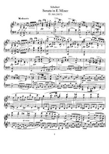Соната для фортепиано No.6 ми минор, D.566: Для одного исполнителя by Франц Шуберт