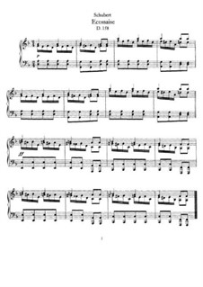 Экосез для фортепиано фа мажор, D.158: Для одного исполнителя by Франц Шуберт