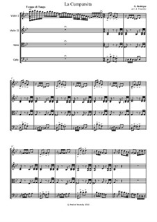 La Cumparsita: Для струнного квартета by Gerardo Hernan Matos Rodriguez