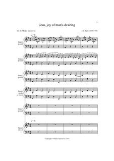 Jesu, Joy of Man's Desiring: For harp sextet by Иоганн Себастьян Бах
